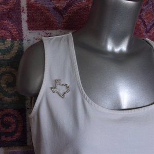 Rhinestone Texas Lapel Pin/Brooch